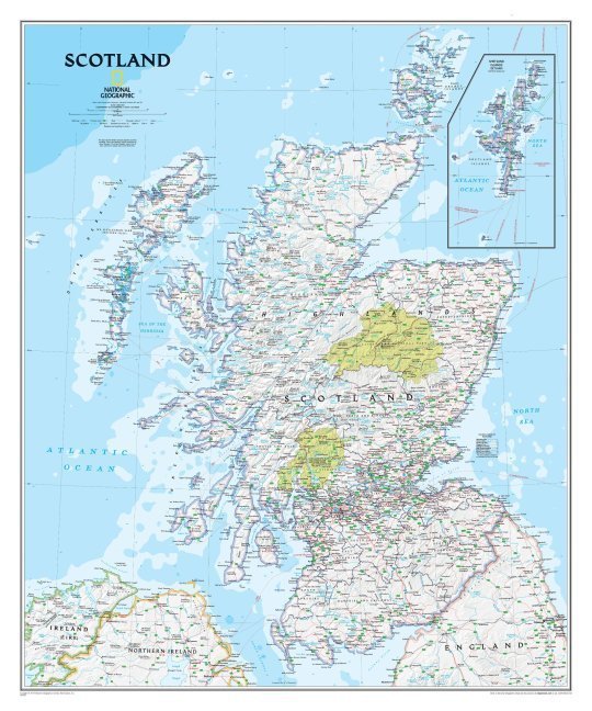 National Geographic Map Scotland Classic, Planokarte | 2012 - National Geographic Maps